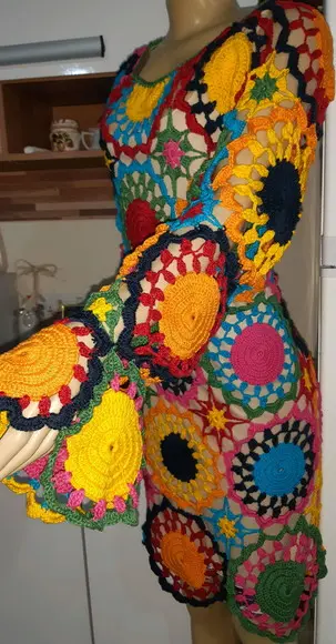 Vestido Croche Squares