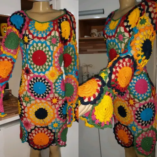 Vestido Croche Squares