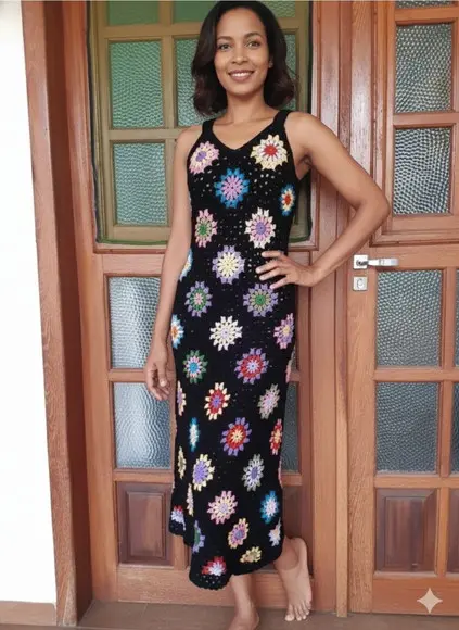 Vestido Croche Squares