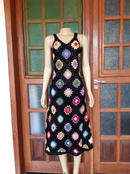 Vestido Croche Squares