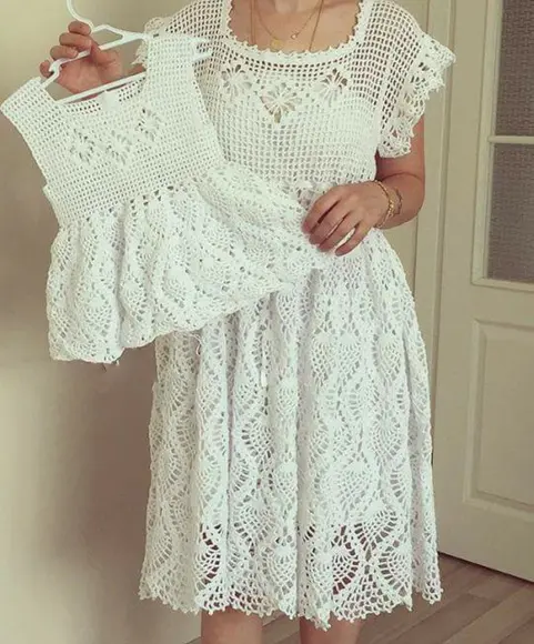 Vestido Croche Tal mãe tal filha