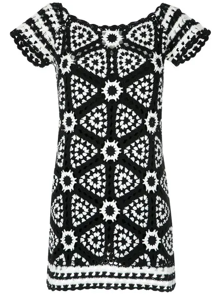 Vestido Curto Crochê Adulto