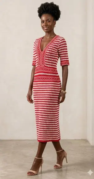Vestido de Croche Midi