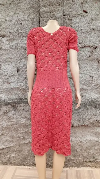 Vestido Crochê Viscose