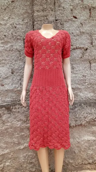 Vestido Crochê Viscose