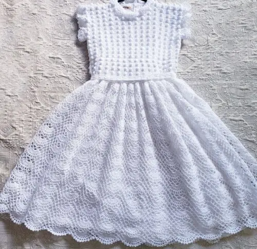 Vestido Infantil de Croche