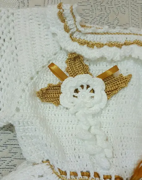 Vestido Infantil de Croche para Batizado