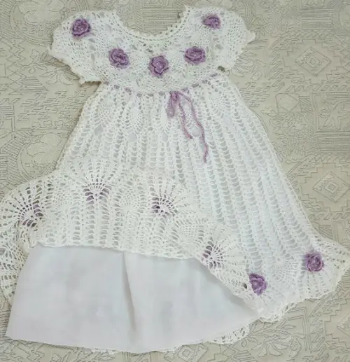 Vestido Infantil De Croche Para Batizado