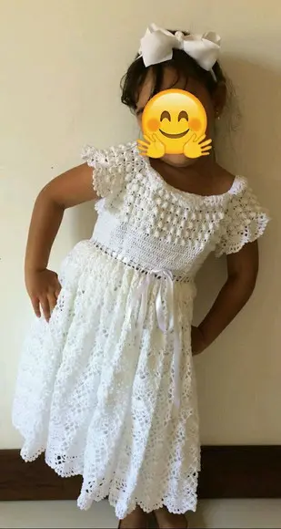 Vestido Infantil De Croche Para Batizado