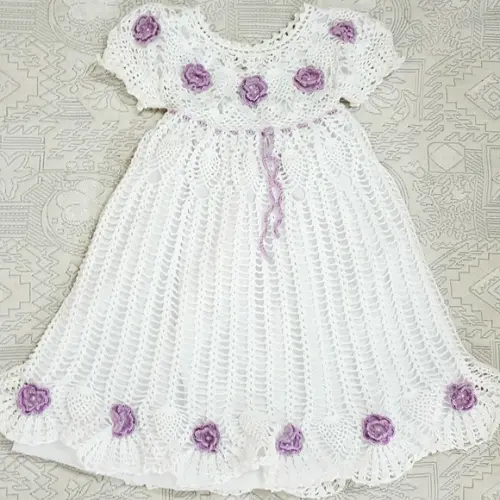 Vestido Infantil De Croche Para Batizado