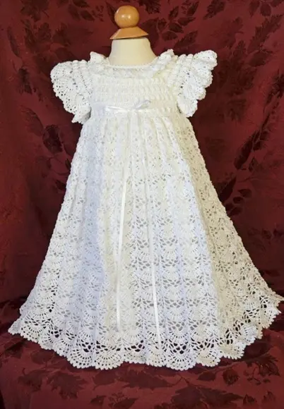 Vestido Infantil De Croche Para Batizado
