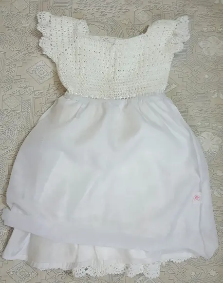 Vestido Infantil De Croche Para Batizado