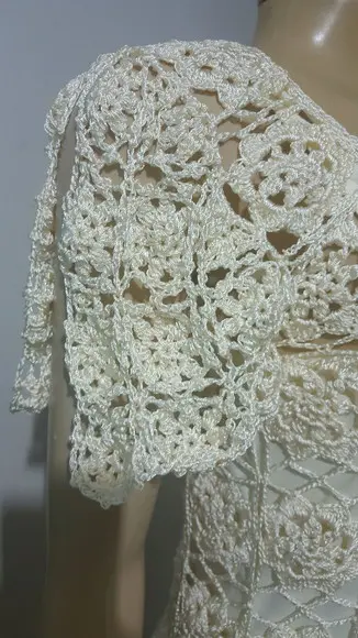 Vestido Longo Crochê Adulto
