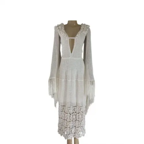 Vestido Noiva Crochê Adulto
