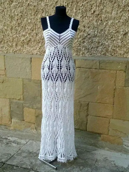 Vestido Noiva Crochê Adulto