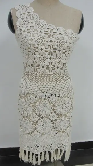 Vestido Noiva Crochê Adulto