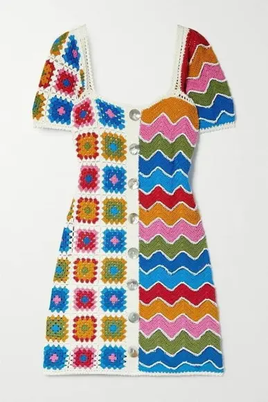 Vestido Squares Crochê Adulto