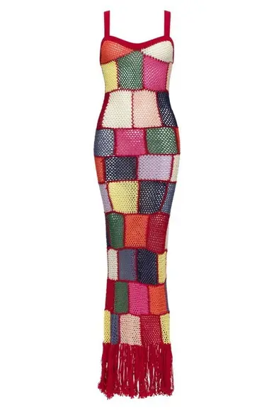 Vestido Squares Crochê Adulto