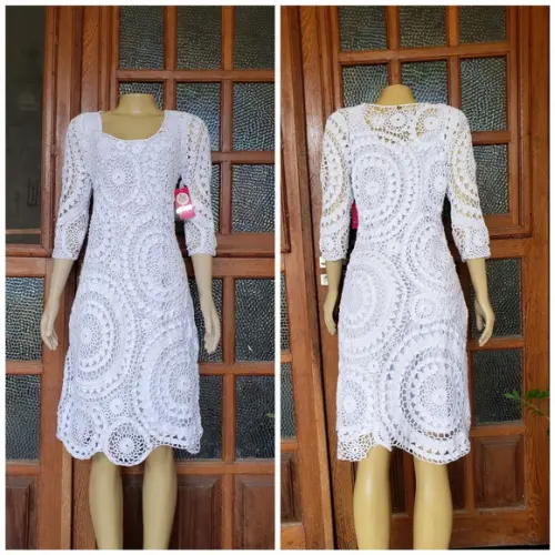 Vestido Squares Crochê Adulto