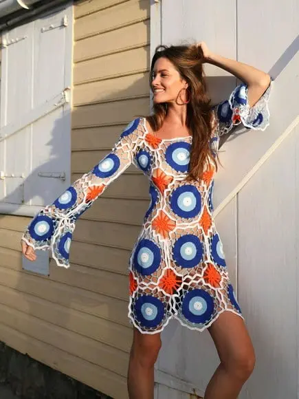 Vestido Squares Crochê Adulto