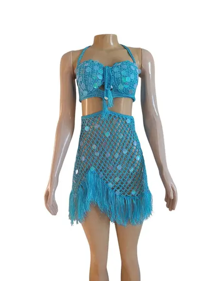 Vestido/ Saida de Praia Croche