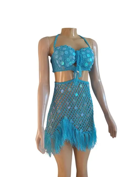 Vestido/ Saida de Praia Croche