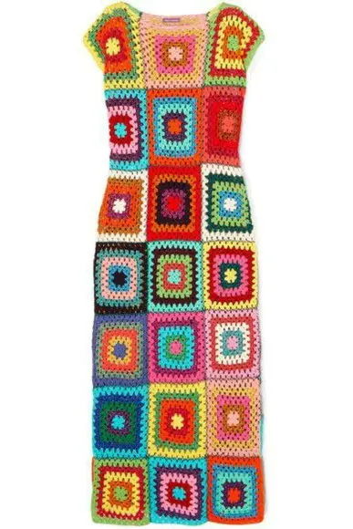 Vestido Squares Crochê Adulto