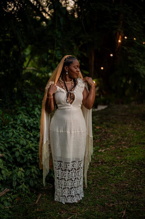 Vestido Noiva Crochê Adulto