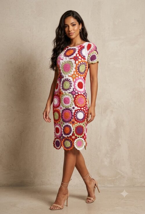 Vestido Crochê Adulto