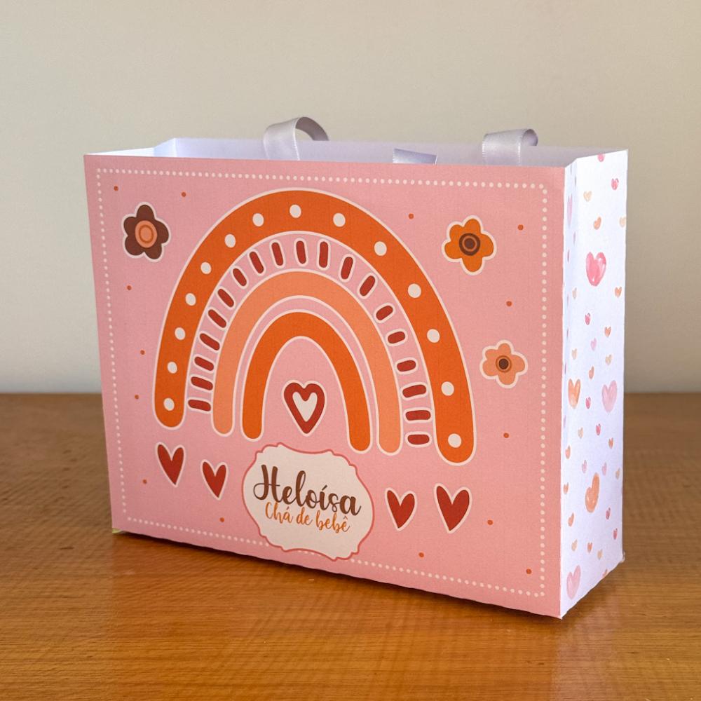 Sacolinha Personalizada Boho Rosa