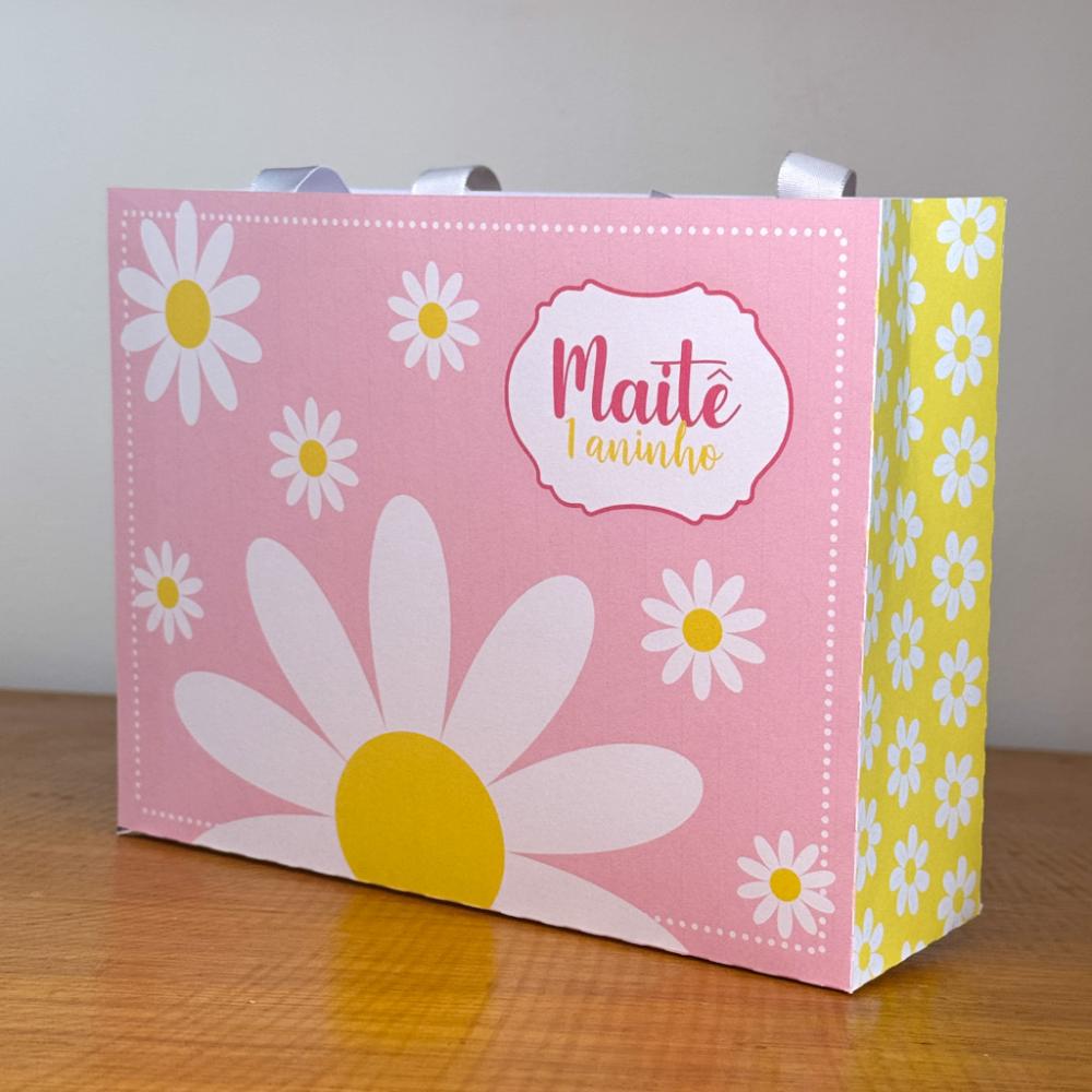 Sacolinha Personalizada Margarida Rosa