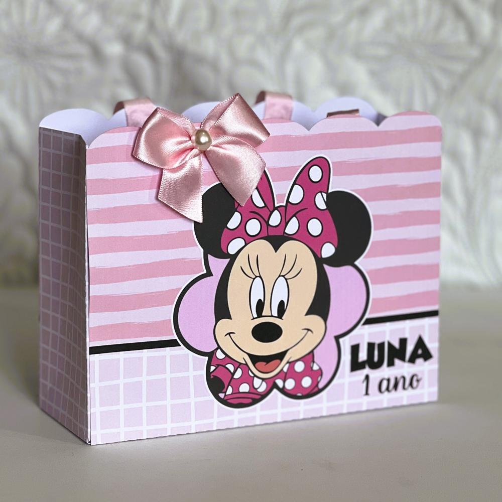 Sacolinha Personalizada Minnie Rosa
