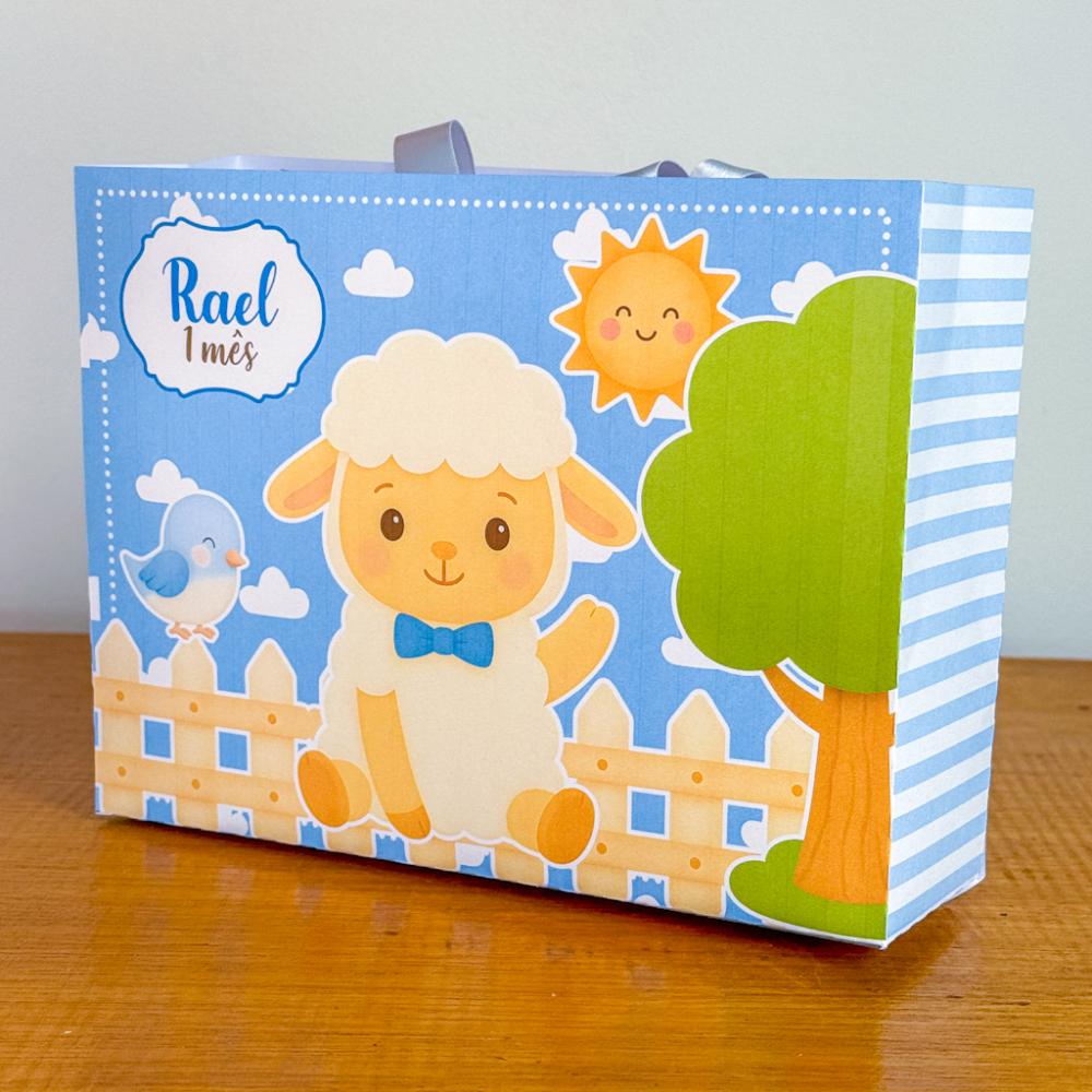 Sacolinha Personalizada Ovelhinha Azul