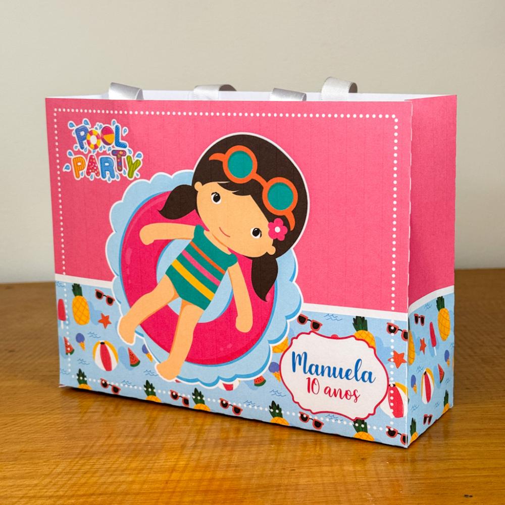 Sacolinha Personalizada Pool Party Menina