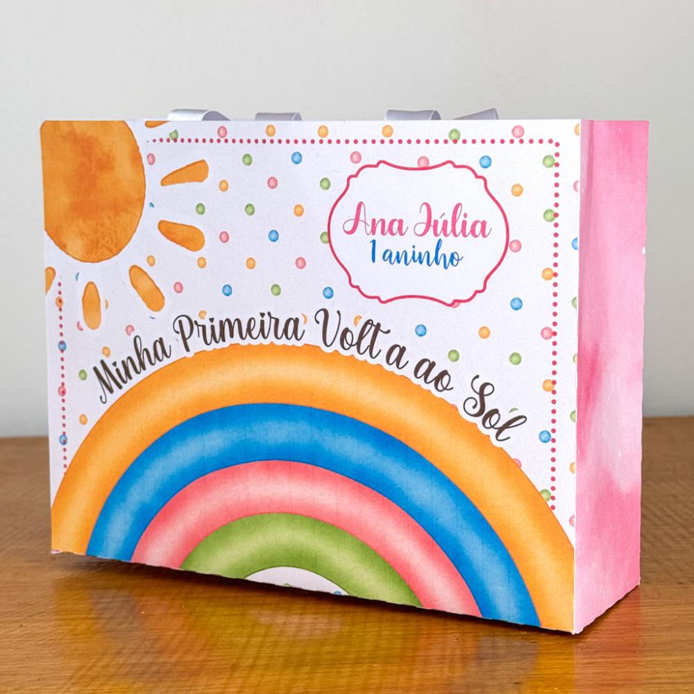 Sacolinha Personalizada Primeira Volta ao Sol Menina