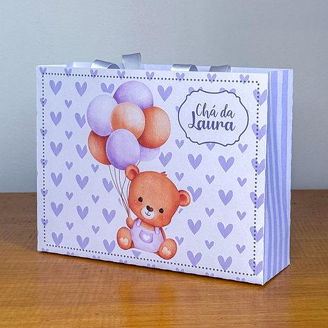 Sacolinha Personalizada Ursinha Lilás