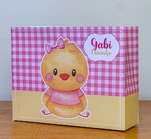 Sacolinha Personalizada Pintinha Amarelinha Rosa