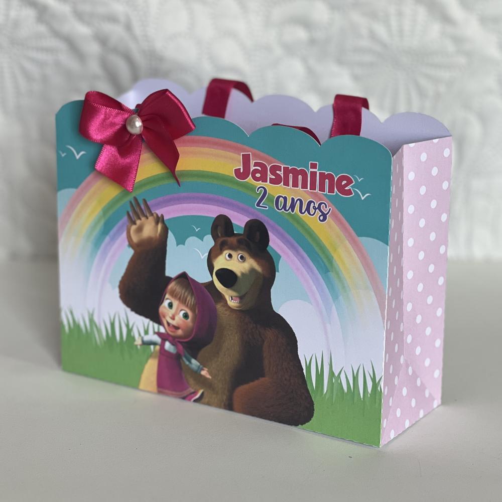 Sacolinha Personalizada Masha e o Urso
