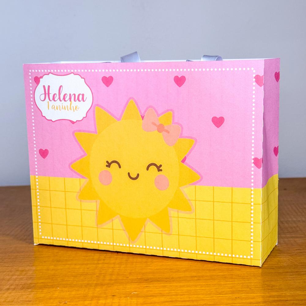 Sacolinha Personalizada Raio de Sol Rosa