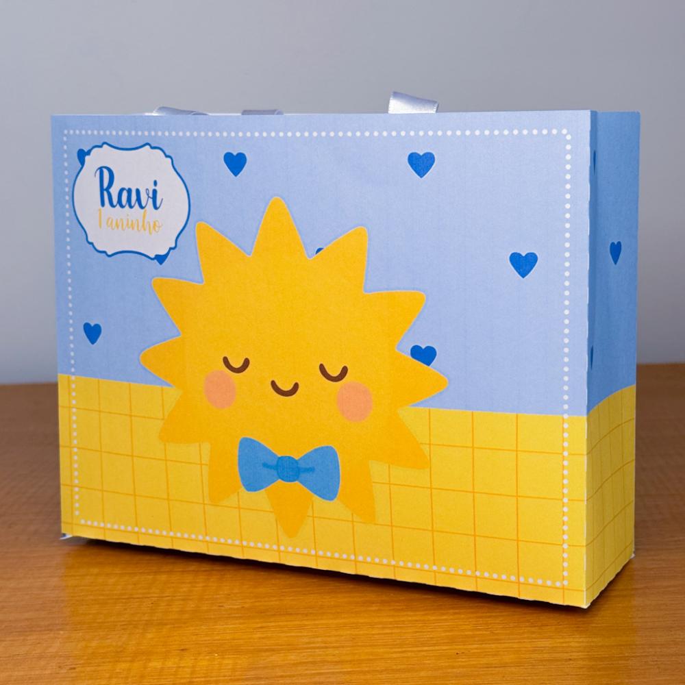 Sacolinha Personalizada Raio de Sol Azul
