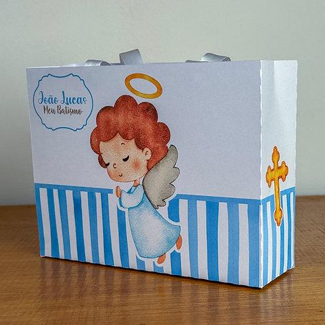 Sacolinha Personalizada Batizado Menino
