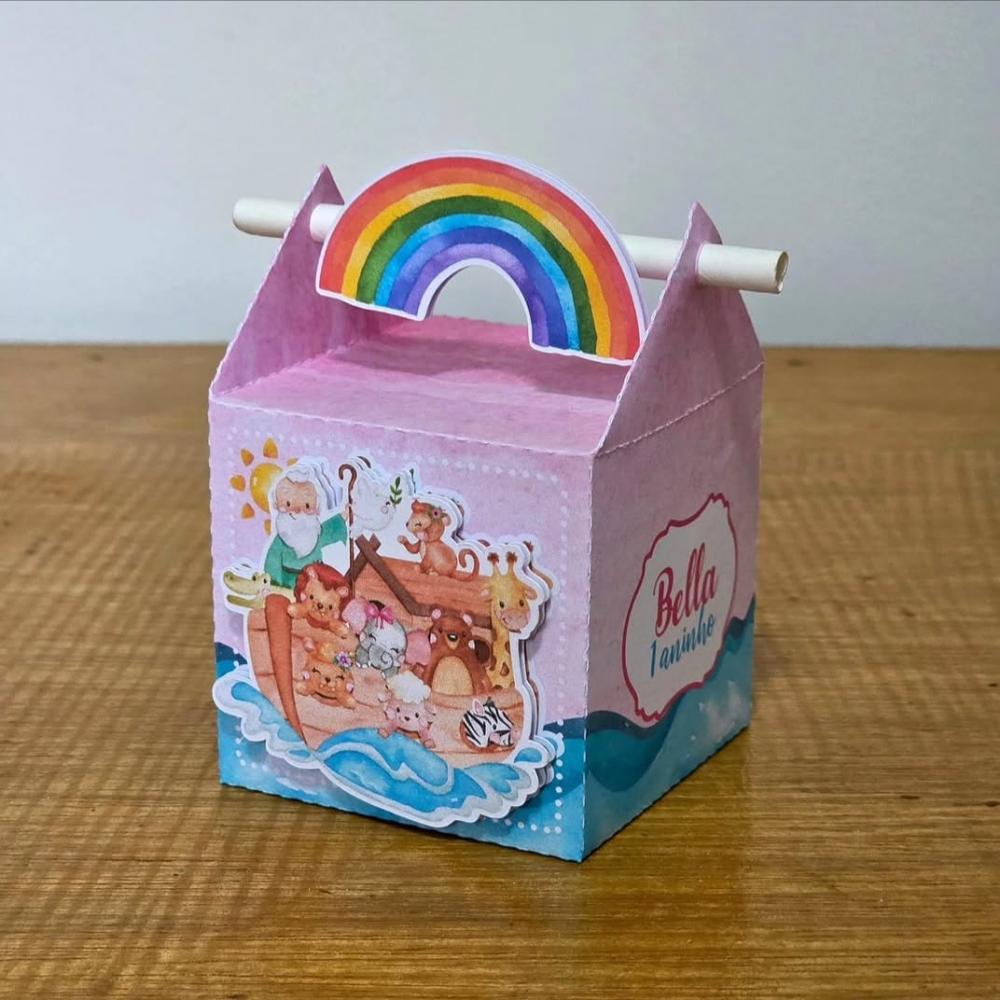 Kit Festa Personalizado Arca de Noé Menina(20 Peças)