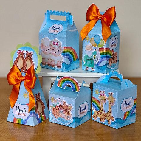 Kit Festa Personalizado Arca de Noé Menino(20 Peças)