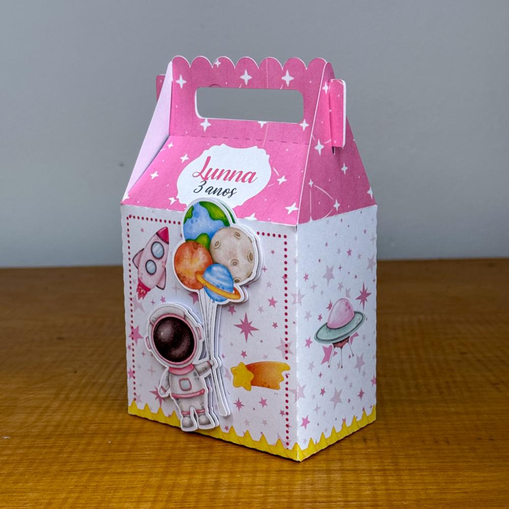 Kit Festa Personalizado Astronauta Menina (20 Peças)