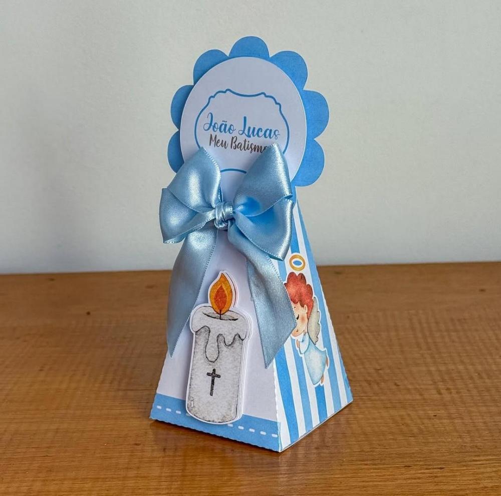 Kit Festa Personalizado Batizado Menino (20 Peças)