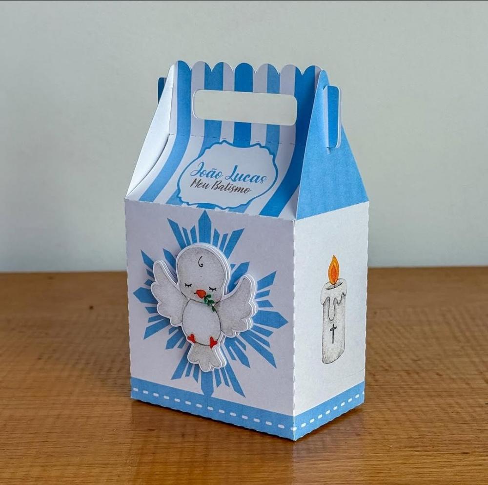 Kit Festa Personalizado Batizado Menino (20 Peças)