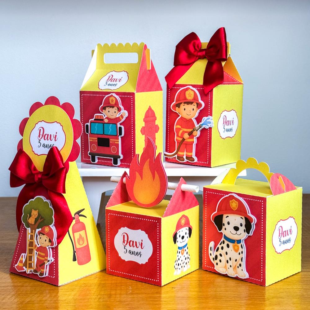 Kit Festa Personalizado Bombeiro (20 Peças)