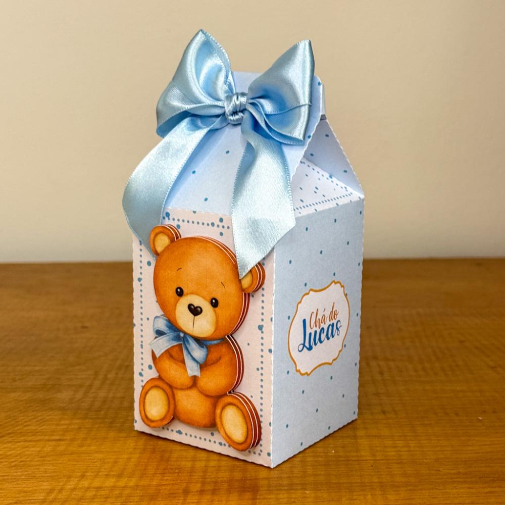 Kit Festa Personalizado Chá de Bebê - Ursinho Azul (20 Peças)