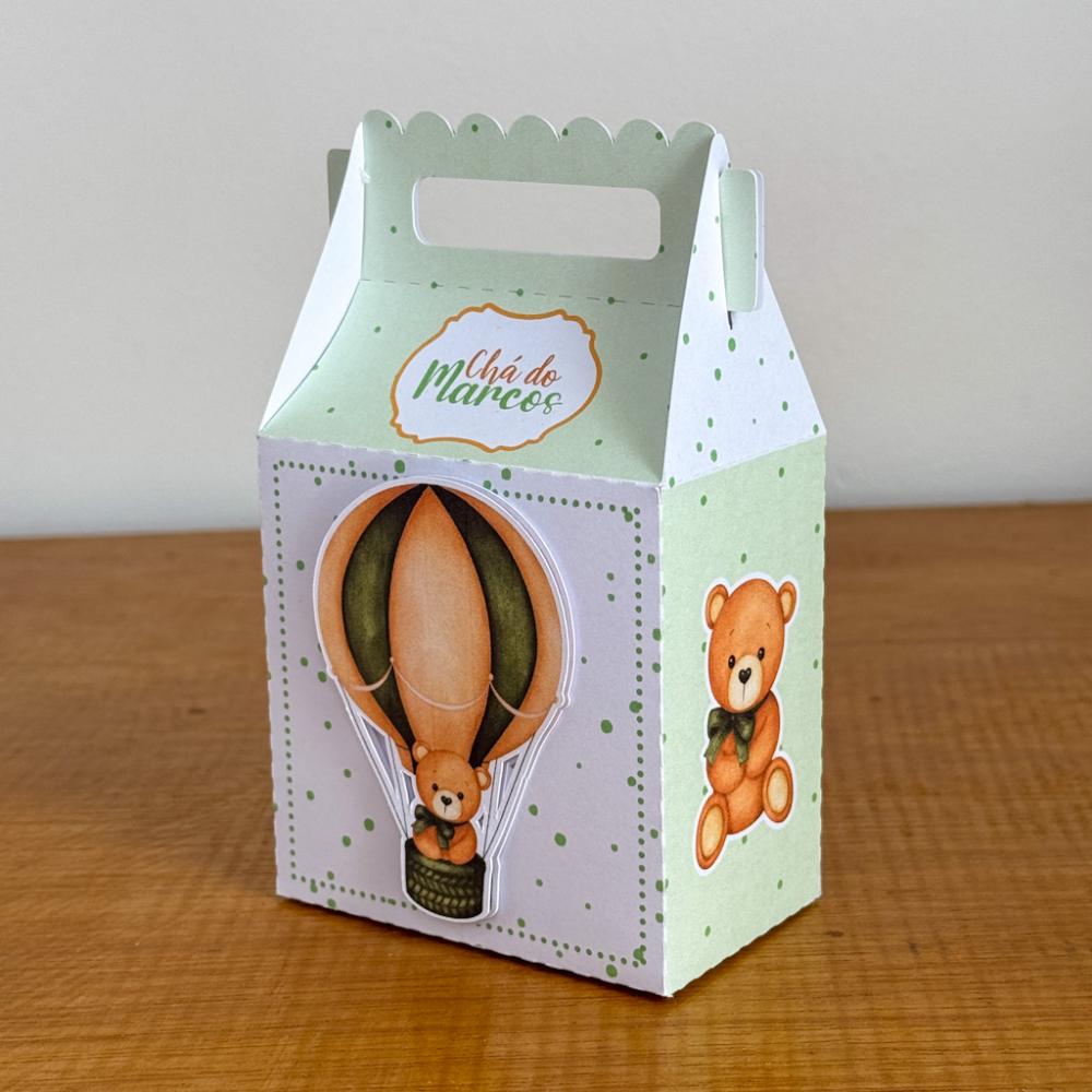 Kit Festa Personalizado Chá de Bebê - Ursinho Verde (20 Peças)