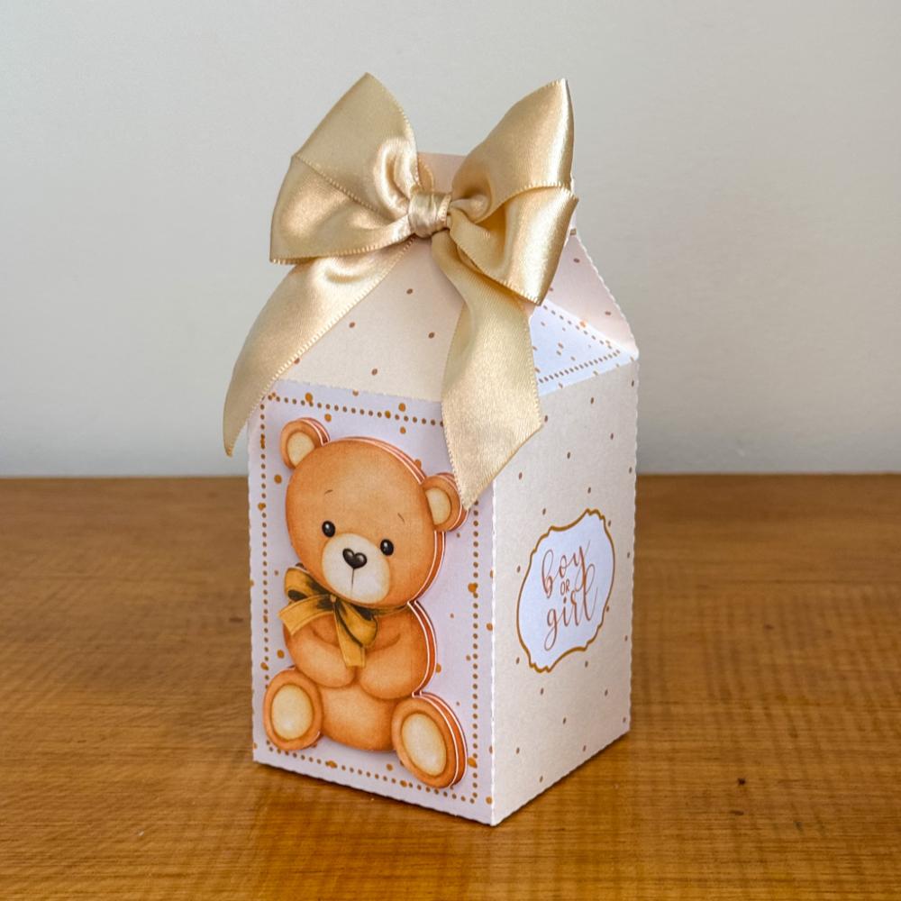 Kit Festa Personalizado Chá Revelação - Ursinho Neutro (20 Pe?